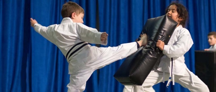 kid kick to shield